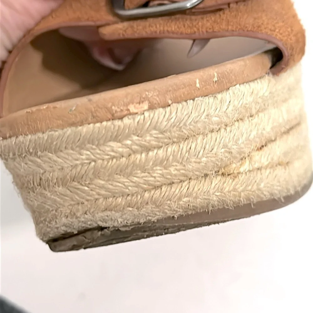 Lucky Brand Women's Naveah leather Sandals Brown Size 8 M GUC